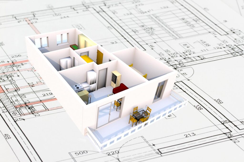 plan immobilier en 3D