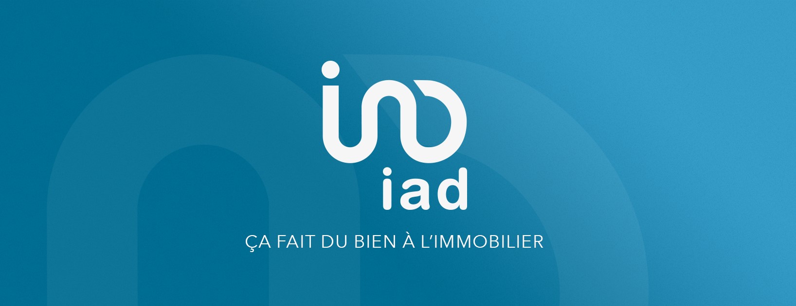 Logo - iad, ça fait du bien à l'immobilier